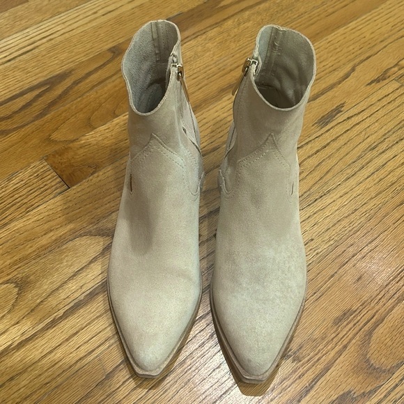 Steve Madden Braylen Suede Pointed Toe Bootie in Sand Color - Picture 2 of 12